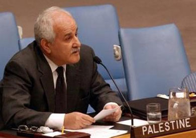 المندوب الفلسطيني رياض منصور في جلسة الأمم المتحدة